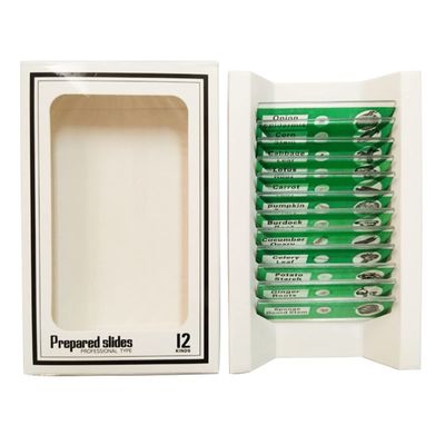JOEBO Microscope Kit 12 PCS Prepared Plastic Slides Kids Microscope Slides Microscope Lens Adapters(Green)