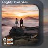73" Camera Tripod Stand, Aluminum Tripod with Phone Holder, Travel Bag, Compatible with GoPro/DSLR/Cell Phone/Camcorder, Max Load 8.8LB (Black) view 4