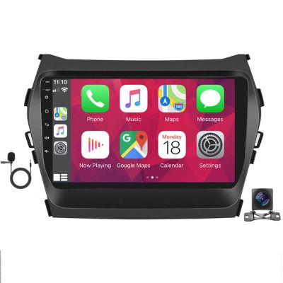 2+32G 9 Inch Car Stereo for Hyundai IX45 2013-2018, Boasting Touch Screen with Android 13 CarPlay and Android Auto, Support GPS Navi/Bluetooth/WiFi/FM/SWC, AHD Backup Camera MICR + Repair Tool