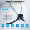 AMAZEAR Magnetic Neck Holder for DJI OSMO Pocket 3 Action 6 Insta 360 X5 Camera Accessory, Comfortable Hands-Free Chest Mount First-Personal POV VLOG, for Go-Pro, for Xtra Edge Muse view 2
