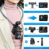 AMAZEAR Magnetic Neck Holder for DJI OSMO Pocket 3 Action 6 Insta 360 X5 Camera Accessory, Comfortable Hands-Free Chest Mount First-Personal POV VLOG, for Go-Pro, for Xtra Edge Muse view 4