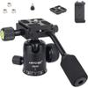 Ball Head with Handle ARTCISE Camera Tripod Ball Head with Two Quick Release Plates and Phone Clip for Monopod, 360 Degree Panoramic Head for Tripod, Monopod, Slider, DSLR CameraMax Load 22lb/10kg view 1