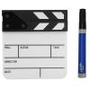 Mini Acrylic Director Scene Clapperboard, Lightweight Action Board with Magnet Inside, for Shoot Props, Advertisement, Home Decoration (Black and White whiteboard PAV1BWE3S) view 1