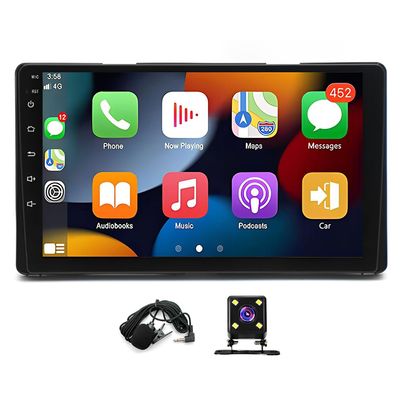 2+32G 9 Inch Carplay Radio Car GPS Navi for Toyota Sienna 2015-2018, Boasting Touch Screen with Android 13 CarPlay and Android Auto, Support GPS Navi/Bluetooth/WiFi/FM/SWC, 4 Light AHD Camera + MICR