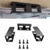 SENRISE Metal Under-Desk Laptop Holder, 10cm/4in Under Desk Laptop Mount with Screws, Under Desk Shelf Holder Tray, for MacBook Laptop Tablets Devices Stability and Space Save (Black) view 1