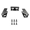 SENRISE Metal Under-Desk Laptop Holder, 10cm/4in Under Desk Laptop Mount with Screws, Under Desk Shelf Holder Tray, for MacBook Laptop Tablets Devices Stability and Space Save (Black) view 2