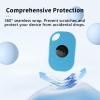 4pack Case for Tile by Life360 Pro (2024),Silicone Protective Cover(with Carabiner + Lanyard) Drop-Proof,Scratch-Proof,Shock-Proof,Protective Case for Tile Pro 2024 RE-61011Fluorescent Blue view 3