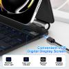 Bettdow Magnetic Keyboard for iPad Air 13 inch M3 2025/M2 2024,iPad Pro 12.9 inch 6th/5th/4th/3rd Gen 2018-2022,Click-Anywhere Trackpad with LCD Display & 7 Color Backlit Bluetooth Keyboard-Black view 4