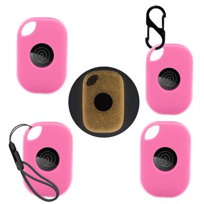 4pack Case for Tile by Life360 Pro (2024),Silicone Protective Cover(with Carabiner + Lanyard)Drop-Proof,Scratch-Proof,Shock-Proof,Protective Case for Tile Pro 2024 RE-61011 (Fluorescent Pink)