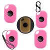 4pack Case for Tile by Life360 Pro (2024),Silicone Protective Cover(with Carabiner + Lanyard)Drop-Proof,Scratch-Proof,Shock-Proof,Protective Case for Tile Pro 2024 RE-61011 (Fluorescent Pink) view 1