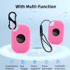 4pack Case for Tile by Life360 Pro (2024),Silicone Protective Cover(with Carabiner + Lanyard)Drop-Proof,Scratch-Proof,Shock-Proof,Protective Case for Tile Pro 2024 RE-61011 (Fluorescent Pink) view 2