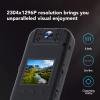 Zopsc Body Worn Camera, 2304 * 1296P 1.3inch Back Clip Magnetic Portable Camera with 180 Degree Rotatable Lens. view 2