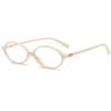 NULOOQ Trendy Oval Glasses for Women Men Retro Tortoise Frame Blue Light Blocking Glasses Small Face Eyewear (Beige Frame) view 1
