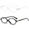 NULOOQ Trendy Oval Glasses for Women Men Retro Tortoise Frame Blue Light Blocking Glasses Small Face Eyewear (Tortoise Frame + Transparent Frame) - 2 Pack view 1