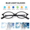 NULOOQ Trendy Oval Glasses for Women Men Retro Tortoise Frame Blue Light Blocking Glasses Small Face Eyewear (Tortoise Frame + Transparent Frame) - 2 Pack view 4