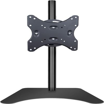 Adjustable Single Monitor Stand Mount for Screens Up to 40 Inches Holds Up to 25kg/55 lbs Black TV Mount Stand with Strong Stability