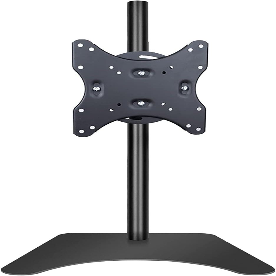 Adjustable Single Monitor Stand Mount for Screens Up to 40 Inches Holds Up to 25kg/55 lbs Black TV Mount Stand with Strong Stability