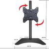 Adjustable Single Monitor Stand Mount for Screens Up to 40 Inches Holds Up to 25kg/55 lbs Black TV Mount Stand with Strong Stability view 2