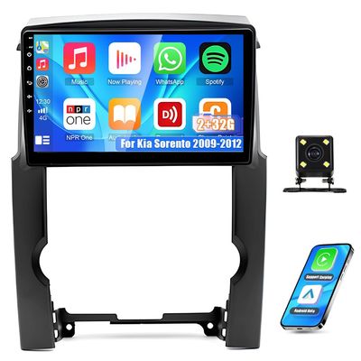 Car Stereo Radio for Kia Sorento 2009 2010 2011 2012, 10" Android 13 Car Radio Stereo Head Unit with CarPlay Android Auto, Support GPS Navi Bluetooth WiFi Backup Camera Mic SWC FM DSP