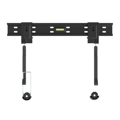 Modern Corner TV Stand Low Profile Fixed TV Wall Mount Bracket TV Bracket with Drawstring Snap Lock, Built-in Spirit Level 32"-60" Universal TV Mount, Holds Up to 110Lbs Heavy-Duty