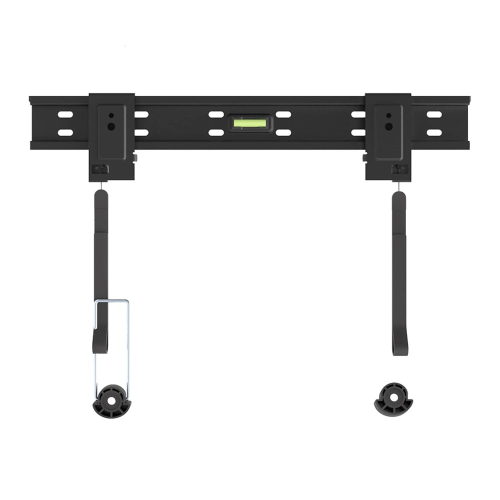 Modern Corner TV Stand Low Profile Fixed TV Wall Mount Bracket TV Bracket with Drawstring Snap Lock, Built-in Spirit Level 32"-60" Universal TV Mount, Holds Up to 110Lbs Heavy-Duty