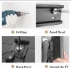 Modern Corner TV Stand Low Profile Fixed TV Wall Mount Bracket TV Bracket with Drawstring Snap Lock, Built-in Spirit Level 32"-60" Universal TV Mount, Holds Up to 110Lbs Heavy-Duty view 4
