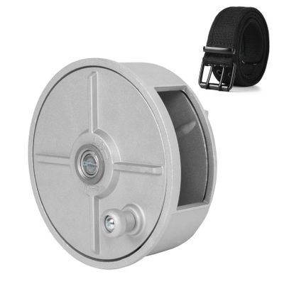Dreamoon Lightweight Tie Wire Reel with Work Belt, 6.29 Aluminum Coil Holder Wheel, Rewindable Dispenser, Compatible 12-18 Gauge Wires, for Left or Right-Handed Operation