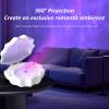 Shell BT Speaker, Portable Speaker with Relaxing White Noise, Colorful Night Light, 360 Degree Projection, Suitable for Bedroom Office (White) view 2