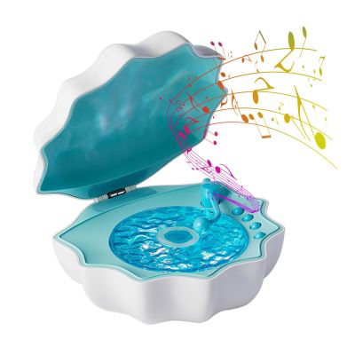 Shell BT Speaker, Portable Speaker with Relaxing White Noise, Colorful Night Light, 360 Degree Projection, Suitable for Bedroom Office (Blue)