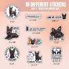 10pcs Brindle Scottish Terrier Sticker Sheet, Funny Vinyl for Animal Lovers, Pet Owners, Dog Moms and Dads, Waterproof, UV-Resistant, for Laptop, Water Bottle, Crate, Journal, Phone Case, Notebook view 2
