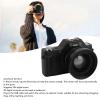4K Digital Camera, 20X Zoom Video Camera Camcorder Auto Focus with 2.88 Inch LCD Display, 58MP Portable Selfie Vlog Camera for Photography Live Streaming (Black) view 4