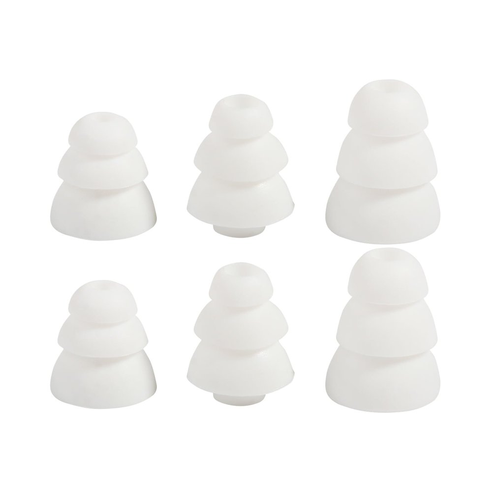 COPLKY Replacement Triple Flange Ear Tips Earbuds Silicone for in Ear Headphones in-Ear Hole 4.0mm