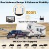 10'' Wireless Backup Camera System, 2 HD 1080P IP69 Waterproof Cameras with Large IPS Full Touch Screen 4 Channels Monitor, IR Night Vision Reverse Camera for RV Truck Trailer Camper view 4
