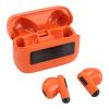 Zunate Wireless Bluetooth 5.2 Earbuds with Retro Clock Display, ENC Noise Cancelling Headphones for Sports Gaming Travel in Green, Ergonomic Design (Orange) view 3