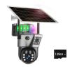 QDVOPHZA Solar Camera 4G Sim Outdoor Surveillance Dual Lens WiFi 8MP 4K PTZ Solar Panel 360 Wireless Security Protection IP Cameras(WiFi Cam Add 128G) view 1