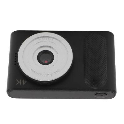 4K Digital Camera 48MP HD 16X Digital Zoom Autofocus Portable Micro SLR Camera 2.4 Inch TFT Screen Travel Photography Vlogging (Black)