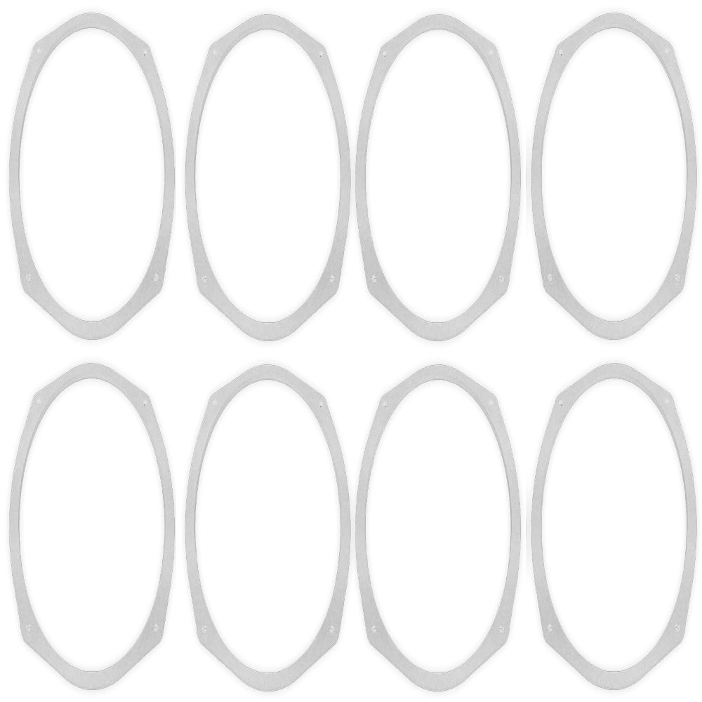 6x9 Speaker Spacers Depth Extender Extending Rings - 1/4" Thick - SSK69W - Stackable - White - 4 Pair