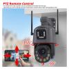 QDVOPHZA 50X Optical Zoom Smart Dual Camera WiFi Outdoor Wireless 360 PTZ Surveillance Camera CCTV Motion Detect Security Product(A/U,8MP Add 32G SD Card) view 3
