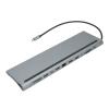 12 in 1 USB C Hub, Full Featured Laptop Docking Station, Multiport Adapter with Ethernet, 4K, PD Charging, Audio for MacBook, Switch, Phones and Tablets with view 1