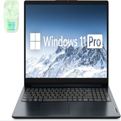Lenovo 15.6" FHD IdeaPad Business Laptop Computer, 12GB RAM 512GB SSD, Intel Core i5, Windows 11 Pro Laptop with Microsoft Office Lifetime Suite, Numeric Keypad, PLUSERA Earphones, Blue