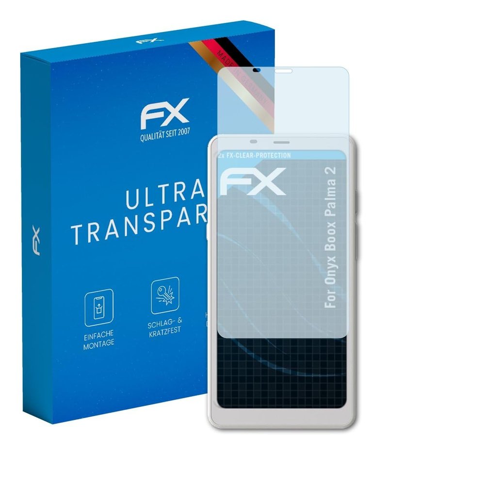 atFoliX Screen Protection Film compatible with Onyx Boox Palma 2 Screen Protector, ultra-clear FX Protective Film (2X)