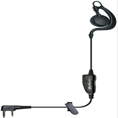Agent-K1 Single-Wire Earpiece, Clear Audio, Comfortable Fit, Durable Construction, 2-pin Connector Compatible with Kenwood Radios
