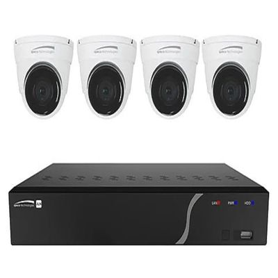 Speco Technologies ZIPK4N1 5-Piece Surveillance Kit  4X 5MP IP Cameras, 1x 4-Channel NVR with 1TB HDD, Plug-and-Play, Night Vision, Remote Access