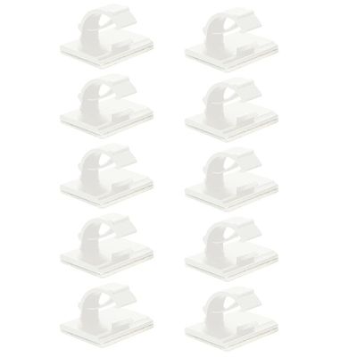 10X Cable Clamp Self Adhesive Wire Cord Management Wire Holder Clamps For Data Line Guitar Piano Line Fixing