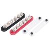 2Pcs M8 300A 1248V Power Distribution Block Brass Stainless Steel Bus Bar Terminal Block for Car Boat Marine view 4