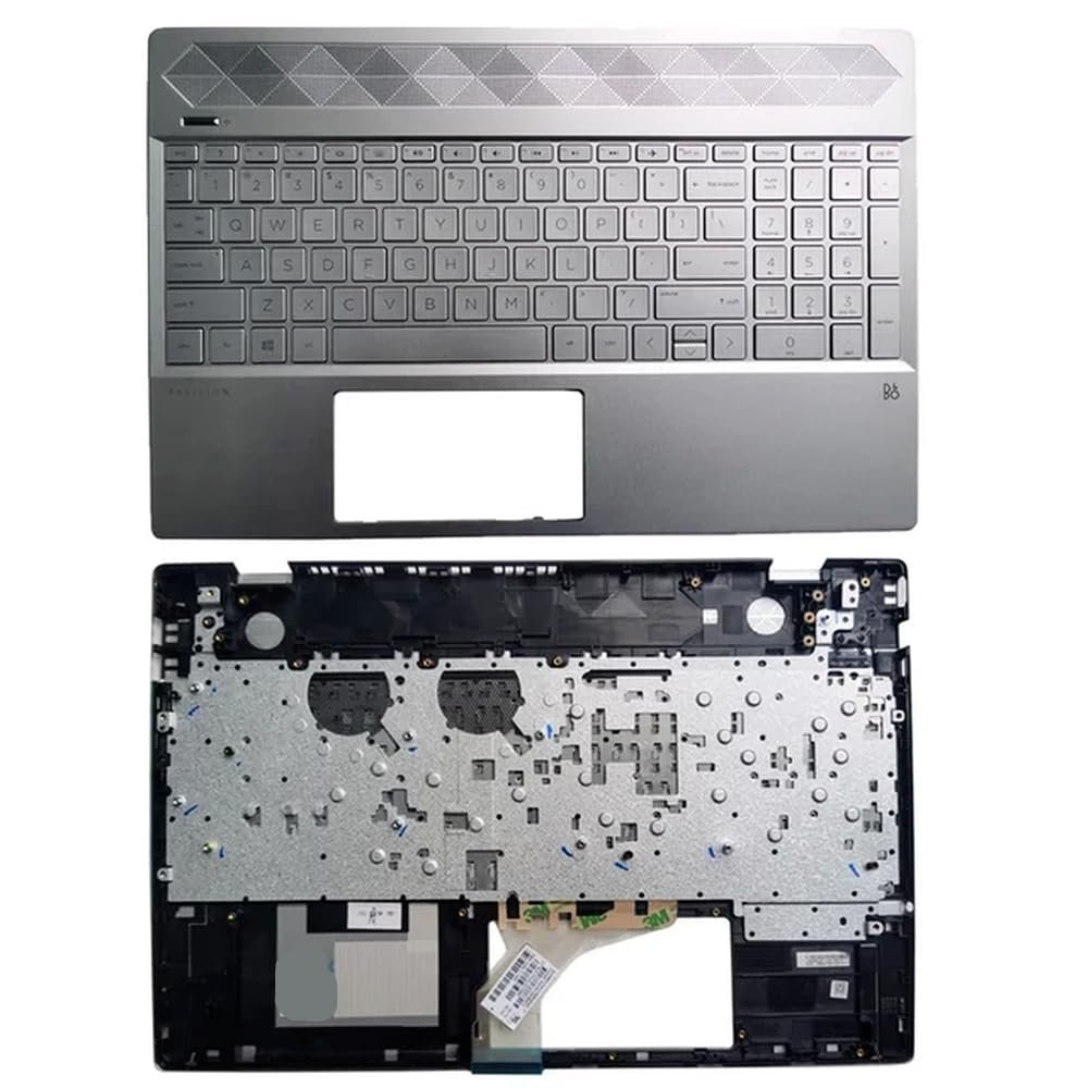 15-CW 15-CS TPN-Q208 TPN-Q210 Compatible with Laptop Palmrest Upper Cover Case Compatible with US Russian Latin Keyboard(US NO Backlit)