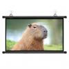60 Inch Portable Indoor Outdoor Projector Screen, 16:9 Roll-up Projection Movie Screen for School, Theatre, Cinema, Home view 1