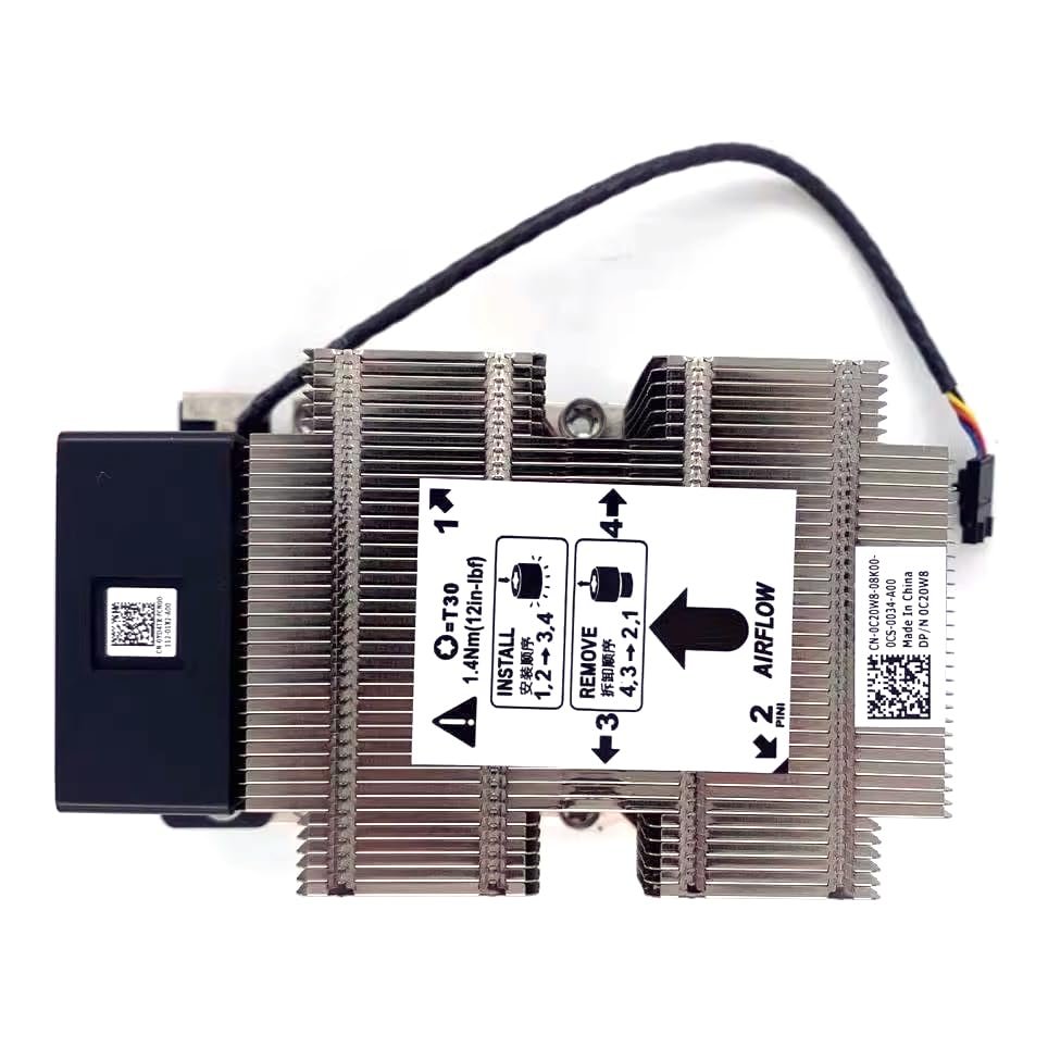 0C20W8 0YD4TX New CPU Cooling Heatsink w/Fan DC12V for Precision T7820 Workstation C20W8 YD4TX