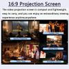 60 Inch Portable Projection Screen for Indoor Outdoor Home, Wall-Mounted Projection Movie Screen view 3
