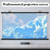 60-inch 16:9 Manual Projector Screen, Portable 16:9 Movie Screen for Home School Cinema Theater Outdoor Indoor view 3